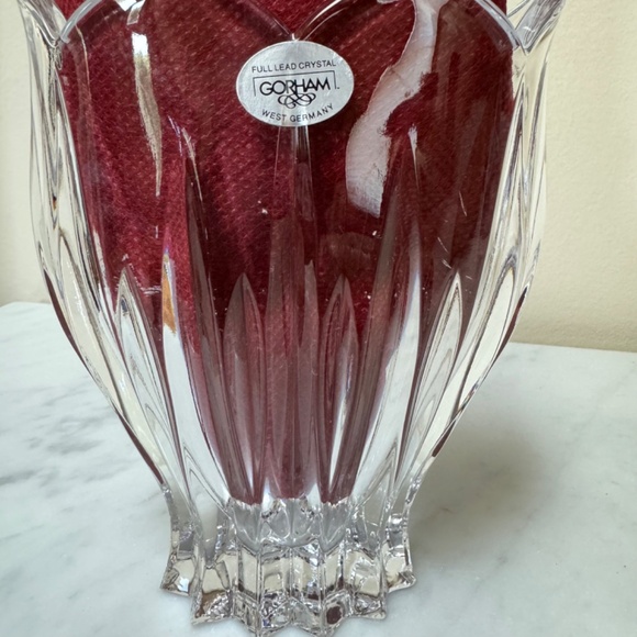 Vintage (1990-1994) Gorham "Lotus Collection" Pocket Crystal Vase West Germany - Picture 10 of 13